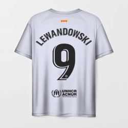 Мужская футболка 3D Роберт Левандовский Барселона форма 22-23 гостевая