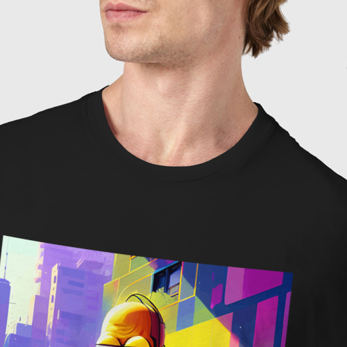 Мужская футболка хлопок с принтом Homer Simpson - city fantasy, фото #4