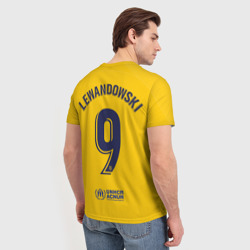 Мужская футболка 3D Роберт Левандовский Барселона форма 22-23 третья - фото 2