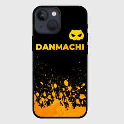 Чехол для iPhone 13 mini DanMachi - gold gradient: символ сверху