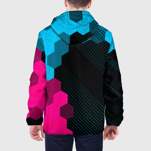 Мужская куртка 3D Jeep - neon gradient: по-вертикали, цвет 3D печать - фото 5