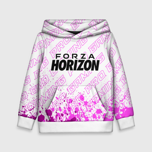Детская толстовка 3D Forza Horizon pro gaming: символ сверху, цвет белый