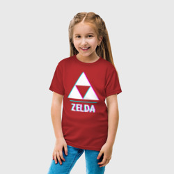 Светящаяся детская футболка Zelda в стиле glitch и баги графики - фото 2