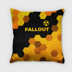 Подушка 3D Fallout - gold gradient: символ сверху