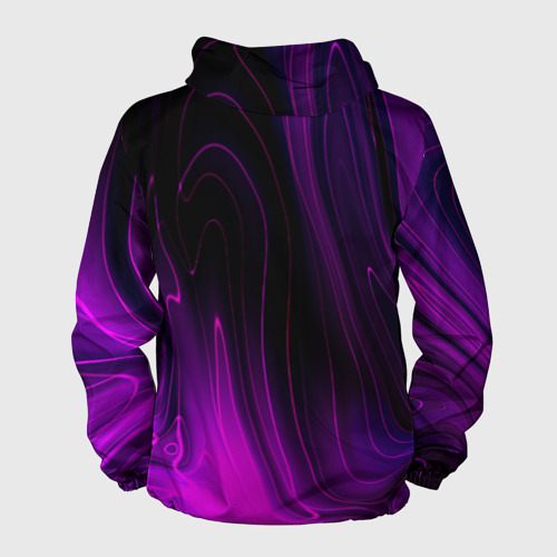 Мужская ветровка 3D с принтом Motorhead violet plasma, вид сзади #1