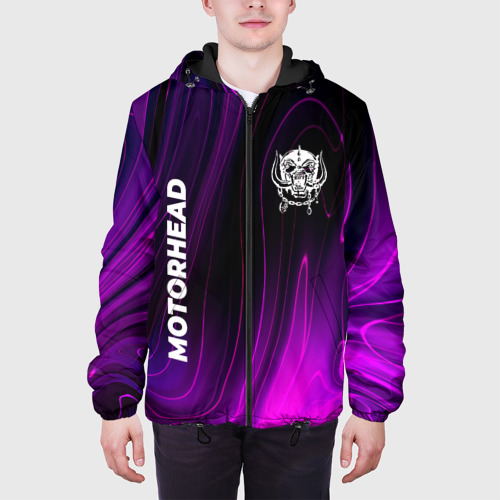 Мужская куртка 3D с принтом Motorhead violet plasma, вид сбоку #3