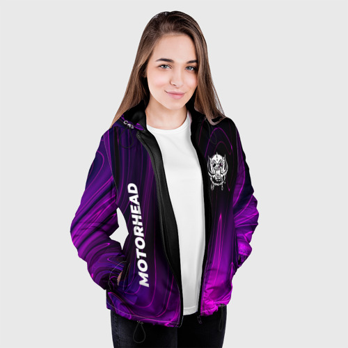 Женская куртка 3D Motorhead violet plasma, цвет черный - фото 4