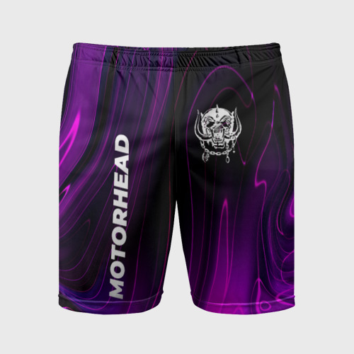 Мужские шорты спортивные Motorhead violet plasma, цвет 3D печать