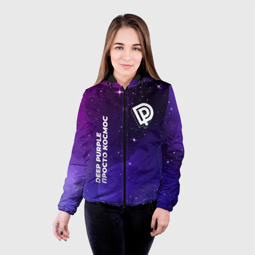Женская куртка 3D Deep Purple просто космос, цвет черный - фото 3