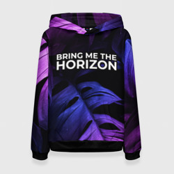 Женская толстовка 3D Bring Me the Horizon neon monstera