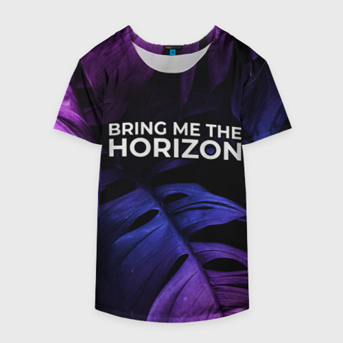 Накидка на куртку 3D Bring Me the Horizon neon monstera, цвет 3D печать - фото 4