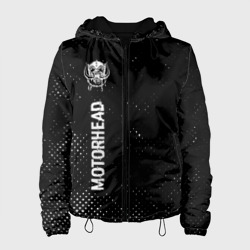 Женская куртка 3D Motorhead glitch на темном фоне: по-вертикали