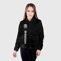 Женская куртка 3D Motorhead glitch на темном фоне: по-вертикали - фото 2