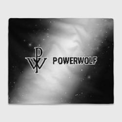 Плед 3D Powerwolf glitch на светлом фоне: надпись и символ
