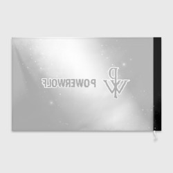 Флаг 3D Powerwolf glitch на светлом фоне: надпись и символ - фото 2