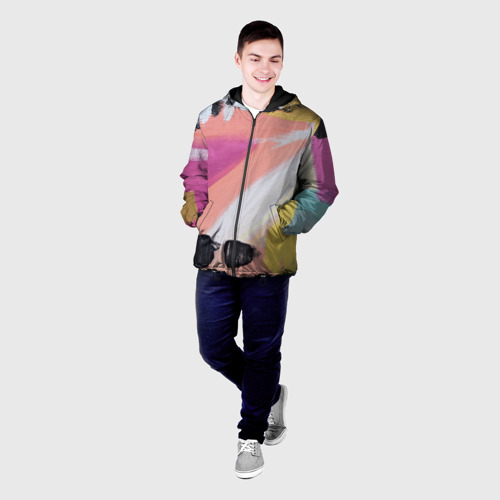 Мужская куртка 3D с принтом Масляные краски, фото на моделе #1
