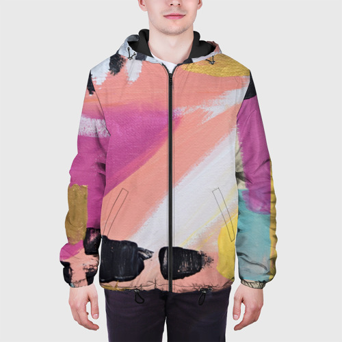 Мужская куртка 3D с принтом Масляные краски, вид сбоку #3