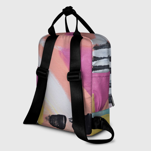 Женский рюкзак 3D с принтом Масляные краски, вид сзади #1