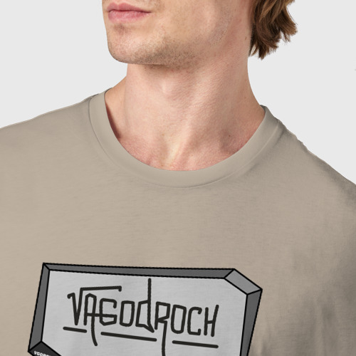 Мужская футболка хлопок Vagodroch tag N36, цвет миндальный - фото 6