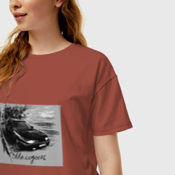 Женская футболка хлопок Oversize Весна, природа, молодость - фото 2