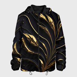 Мужская куртка 3D Золотой орнамент на черном