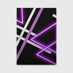 Обложка для автодокументов Фиолетовые полоски с неоном