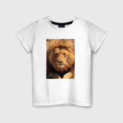 Лев на охоте – Детская футболка хлопок с принтом купить со скидкой в -20%