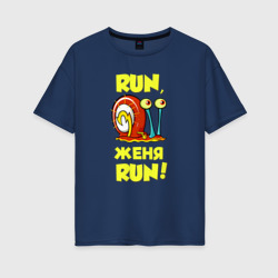 Женская футболка хлопок Oversize Run Женя run