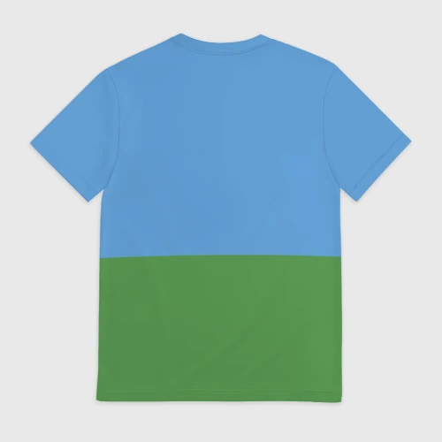 Мужская футболка 3D с принтом Спецназ ГРУ - десантник, вид сзади #1