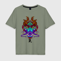 Азия Дракон – Мужская футболка хлопок Oversize с принтом купить со скидкой в -16%