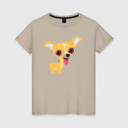 Чихуахуа пёсик – Женская футболка хлопок с принтом купить со скидкой в -20%