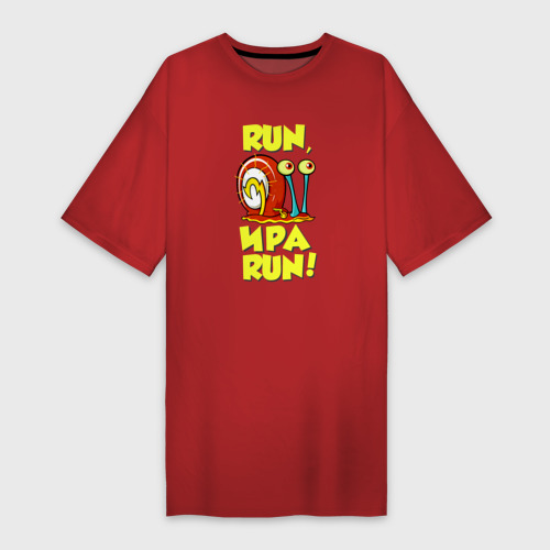 Платье-футболка хлопок Run Ира run, цвет красный