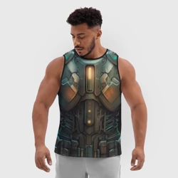Мужская спортивная майка 3D Силовой доспех - фото 2