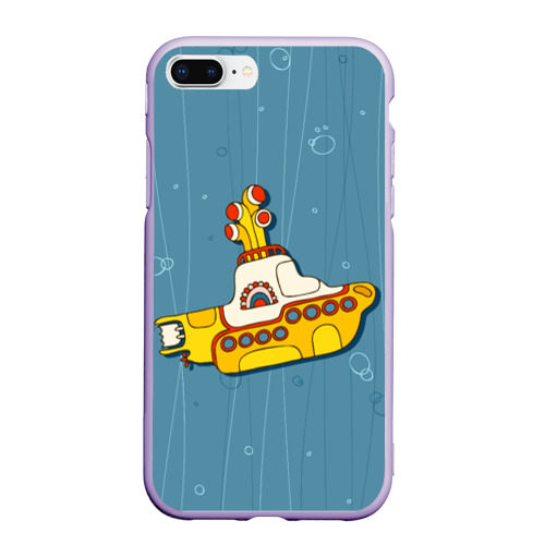 Чехол для iPhone 7Plus/8 Plus матовый с принтом Желтая подводная лодка - Yellow Submarine The Beatles, вид спереди #2