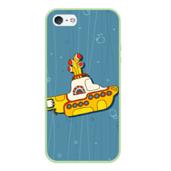 Чехол для iPhone 5/5S матовый Желтая подводная лодка - Yellow Submarine The Beatles