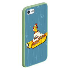 Чехол для iPhone 5/5S матовый Желтая подводная лодка - Yellow Submarine The Beatles - фото 2