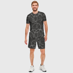 Мужской костюм с шортами 3D Круговые руны - фото 2