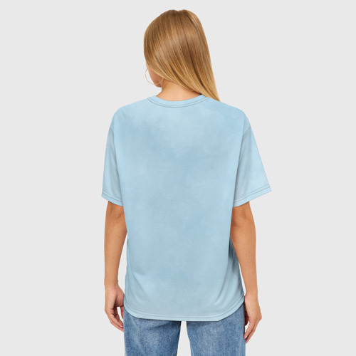 Женская футболка oversize 3D Пингвиненок, цвет 3D печать - фото 4