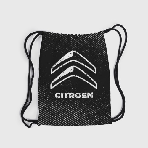 Рюкзак-мешок 3D Citroen с потертостями на темном фоне - фото 6