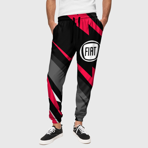 Мужские брюки 3D Fiat fast lines, цвет 3D печать - фото 4
