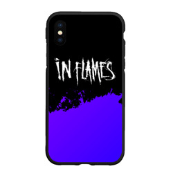 Чехол для iPhone XS Max матовый In Flames purple grunge