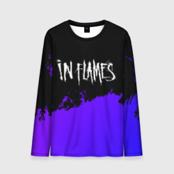 Мужской лонгслив 3D In Flames purple grunge