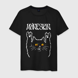 Мужская футболка хлопок Maneskin rock cat