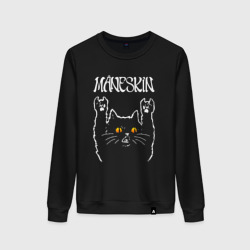 Женский свитшот хлопок Maneskin rock cat