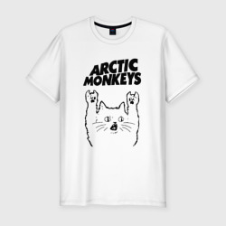 Мужская футболка хлопок Slim Arctic Monkeys - rock cat