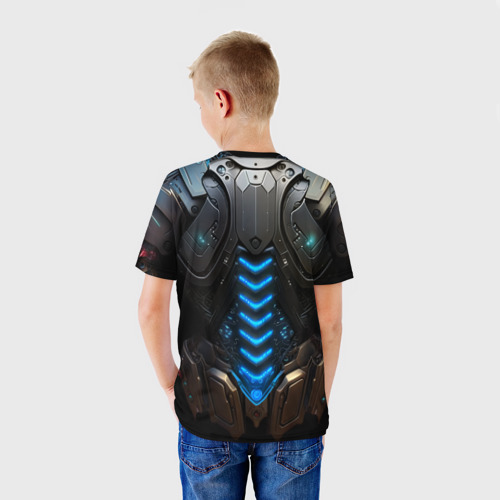 Детская футболка 3D Силовой доспех космодесантника, цвет 3D печать - фото 4