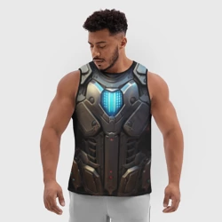 Мужская спортивная майка 3D Силовой доспех космодесантника для косплея - фото 2