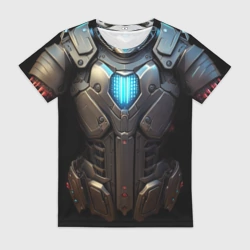 Женская футболка 3D Силовой доспех космодесантника для косплея