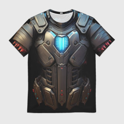 Мужская футболка 3D Силовой доспех космодесантника для косплея