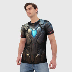 Мужская футболка 3D Силовой доспех космодесантника для косплея - фото 2